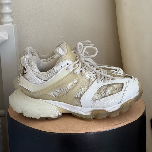 Balenciaga Track Women's White and Cream Sneakers - Picture 1 of 6